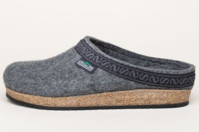 Stegmann 108 Filz Clog Hausschuh Grau Schurwolle Schuhe Pantoffel 17801-8804