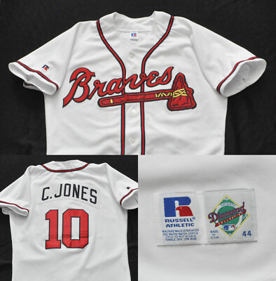 Chipper Jones Atlanta Braves Russell Jersey Authentic Sewn MLB Men
