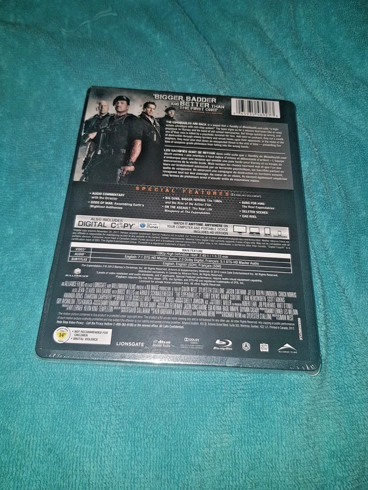 The Expendables 2 Back for War Blu-Ray Futureshop Exclusive Steelbook New&Sealed - Image 2 of 2