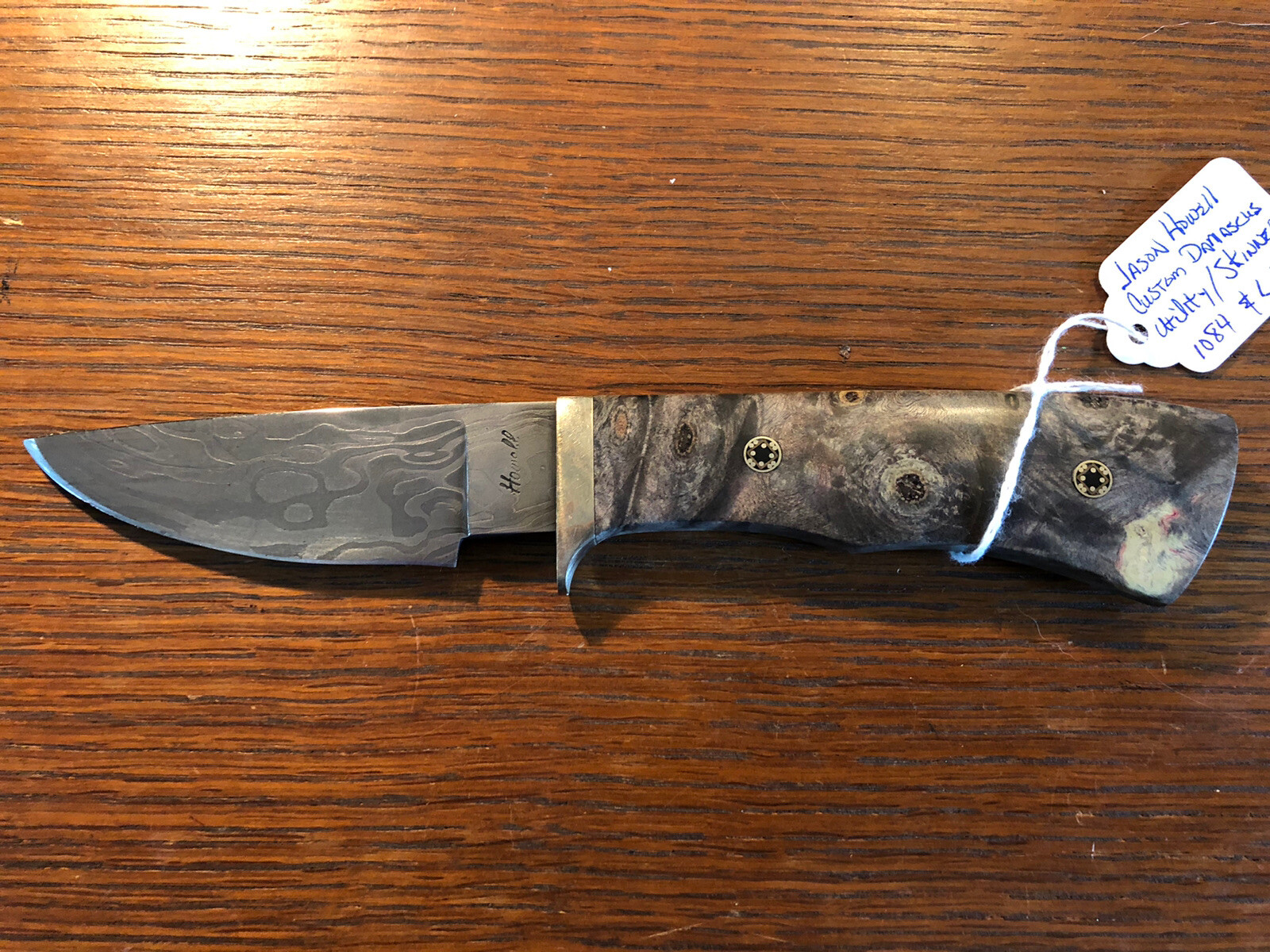 Jason Howell (ABS Journeyman Smith) Damascus Fixed Blade Knife eBay