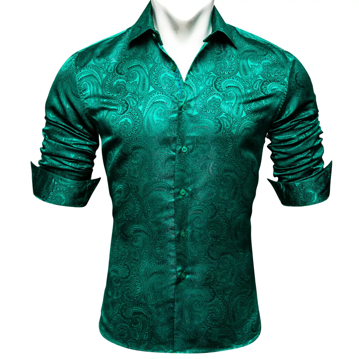 Mens silk western shirt sale