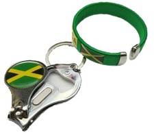 Bracciale Bandiera Giamaica 2pz con Apribottiglie Tagliaunghie Portachiavi