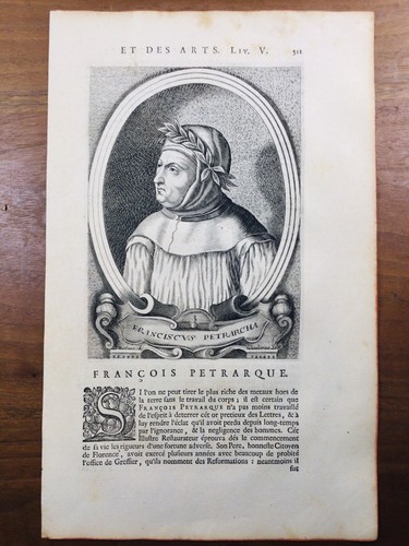 Pétrarque Petrarca 1682 Avignon Fontaine de Vaucluse Laure de Sade Rare Gravure - Photo 3/9