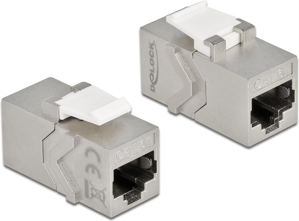 DELOCK Keystone Modul RJ45 Buchse zu RJ45 Buchse C NUOVO