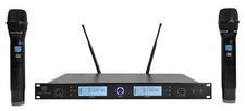 Rockville Rwm3300ua 200 Channel Uhf Wireless Dual Handheld Microphone Mic System