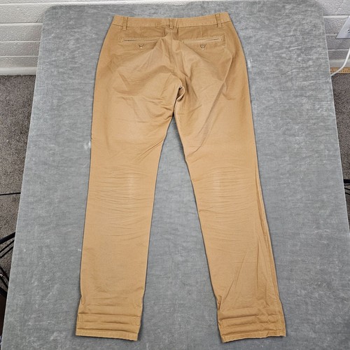 Bonobos Pants Men 32x32 (Tag 32x34) Brown Flex Cotton Twill Tailored Fit Stretch - Picture 2 of 10