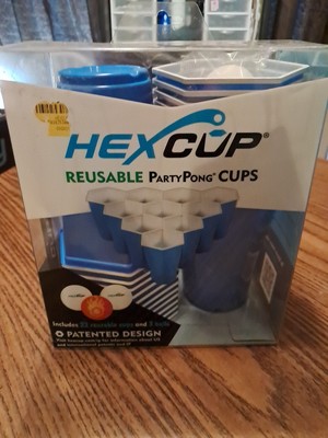 [NEW!] HexCup (22 Cups) Beer Pong Game Party Pack Ping Hexagon Set with 3 Balls