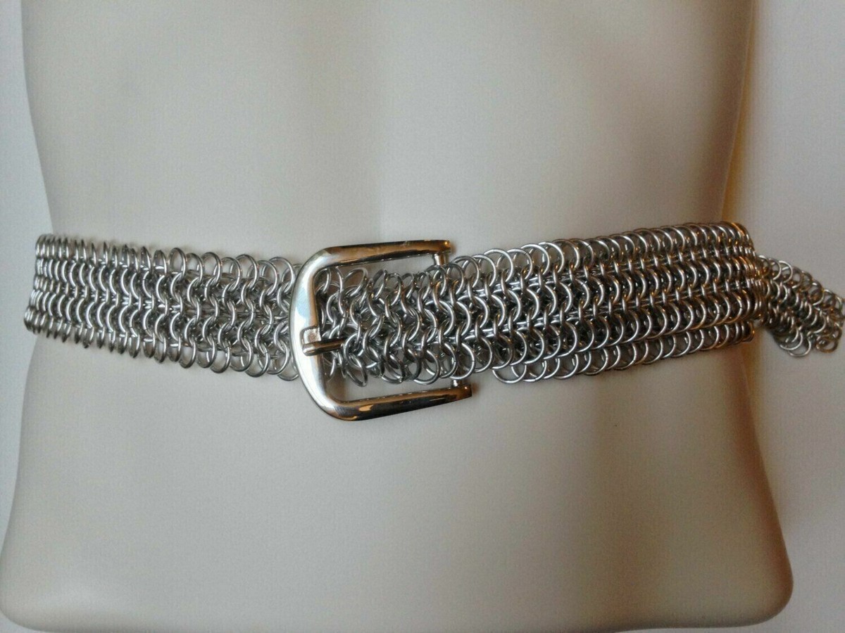 Medieval Chainmail Belt Accessory – Mild Steel Metal -White  display picture 2