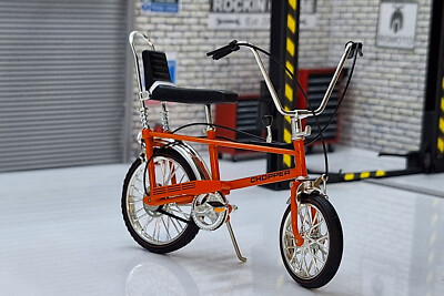 Raleigh Chopper Bicycle Orange MK1 1:12 Scale Model inc Rotating