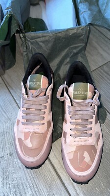 WOMENS VALENTINO GARAVANI CAMO TRAINERS PINK SIZE UK UK