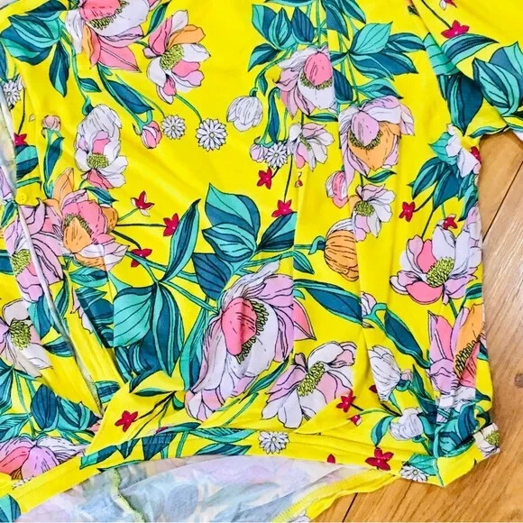 Free People yellow floral flower pink beach cotta… - image 10