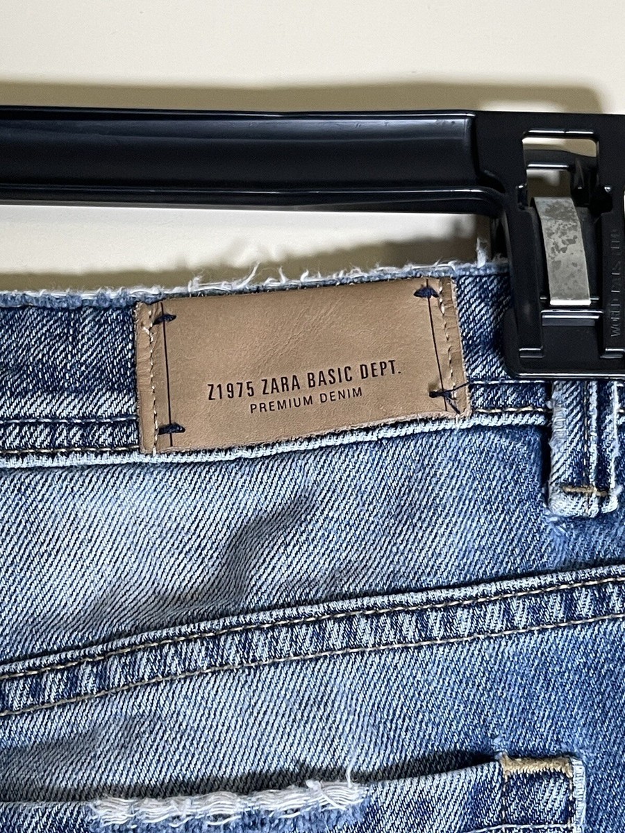 Jean Zara Femme Taille 34 - Modèle Z1975 Denim Troué - Occasion Très Bon état