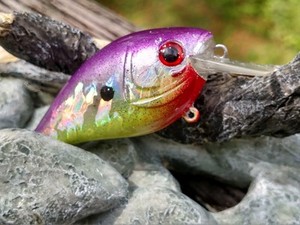 CUSTOM PAINTED LUCKYCRAFT SQUAREBILL CRANKBAIT FISHING LURE HOLOGRAPHIC BLUESAD