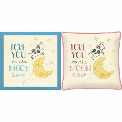 Diy Needlepoint Cross Stitch "To The Moon" Embroidery Kit. Unprinted Сanvas - Picture 2 of 3