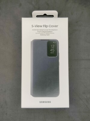 Genuine Samsung Official Galaxy S22+ S-View Flip Case Cover - Black (EF-ZS906)