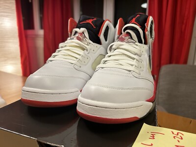 2006 Nike Air Jordan 5 Retro Fire Red Black Tongue DS sz 13 New In