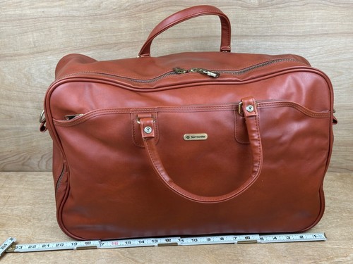 Vintage Soft Leather Samsonite Carry On Travel Overnight Bag Rare, Made in Korea - Picture 3 of 24