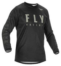 Fly Racing F-16 Motorcycle Jersey Black/Gray MX Off-road ATV UTV BMX MTB Large