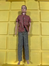 Vintage 1960 KEN DOLL Brown Molded Hair MCMLX JAPAN on Foot/Shoes J25
