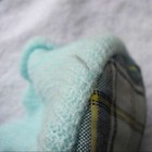 Light Mint Green Soft Knit Plaid Conductor Fatigue Baby Cap Hat Acrylic Preowned — photo 8