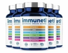 5-Pack Immuneti Advanced Defense Vitamins for Power, Energy, Muscles & Weight