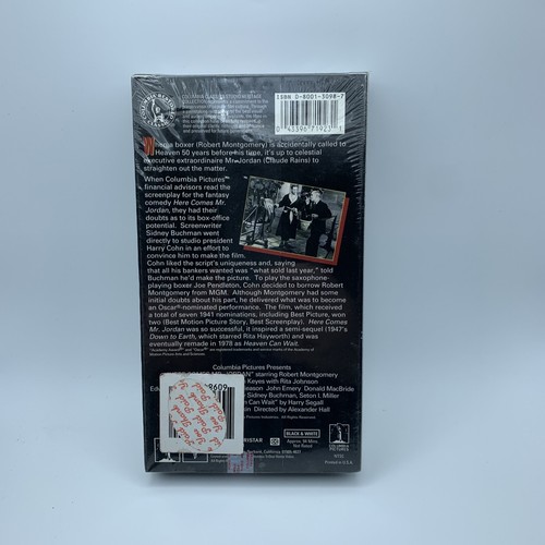 Here Comes Mr. Jordan (VHS, 1993, Remastered Closed Captioned) Factory Sealed - Picture 5 of 12