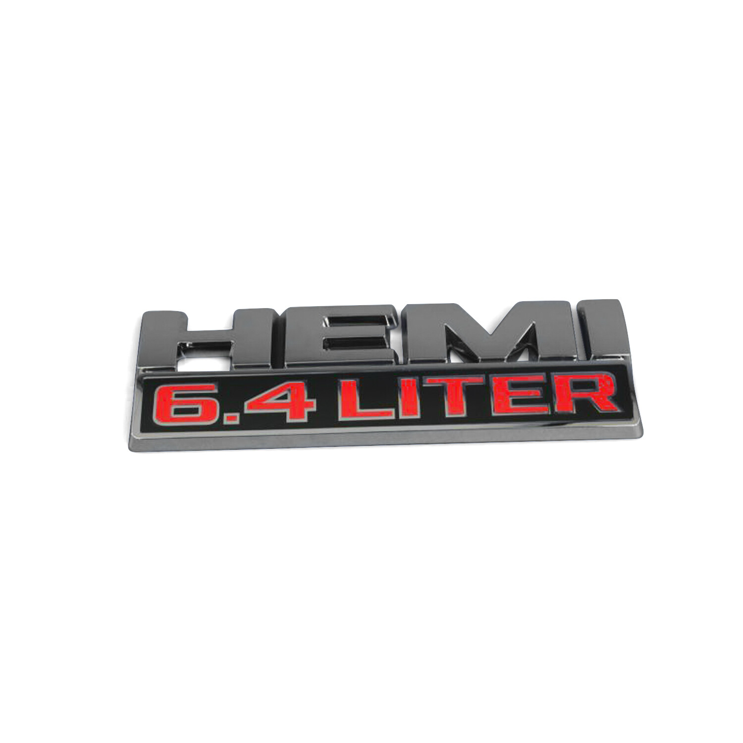 Engine Liter Emblems Genuine OEM Mopar Chrome 'Hemi 6.4 Liter' Fender Emblem Nameplate Badge ...