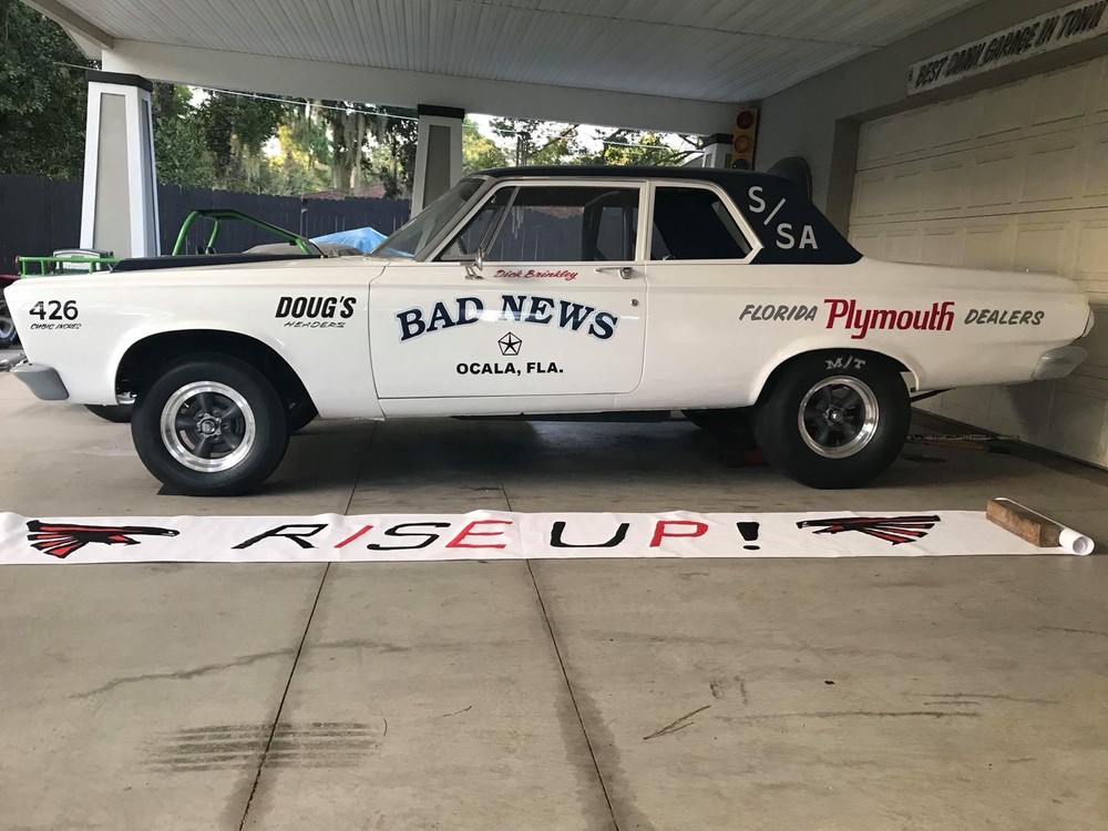 Decals - “Bad News” Super Stock 65 Plymouth. Decal skill required.