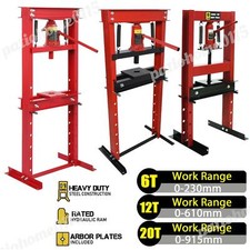 Hydraulic Shop Press Workshop Garage Tools Floor Bearing 6/12/20 Tons Heavy Duty