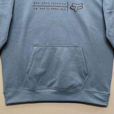 Fox Racing Logo Non Stop Hoodie Pullover Fleece Performance Men Sz