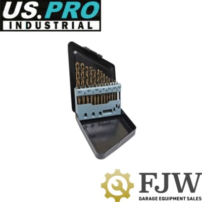 US Pro Tool Linkshand Schneiden Kobalt Bohrer Bit Set M35 voll geschliffen 1,5-6,5 mm