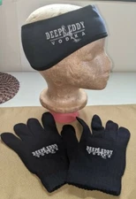 New Deep Eddy Vodka Winter Gloves & Headband Set/ Navy