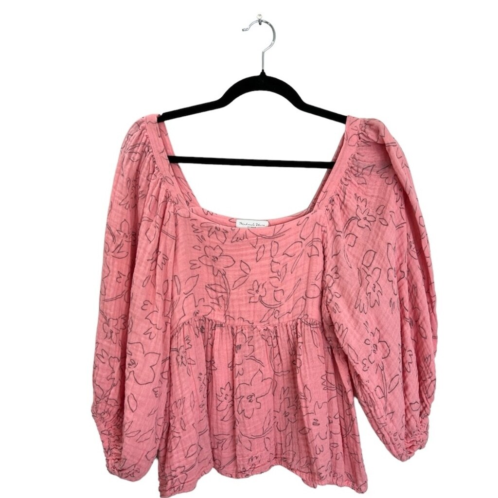 Michael Stars Patsy Linework Flora Square neck pu… - image 5