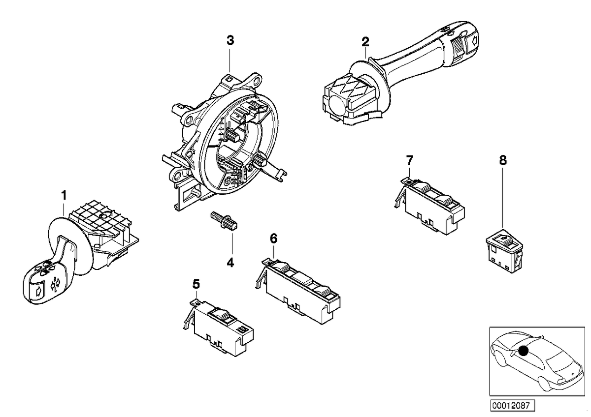Fensterheberschalter Vorne Links Für BMW 3er E46 – 61316902183, 3 Tasten, ABS, Plug-and-Play, Fahrertür