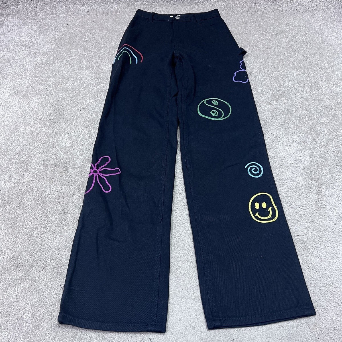 PacSun Jeans 90's Boyfriend Carpenter Black Pockets PacSun Jeans 90's Boyfriend Carpenter Black Pockets
