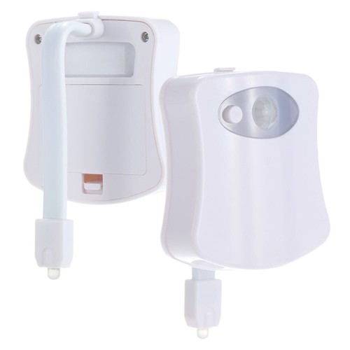 8 Colour LED Toilet Bowl Night Light Motion Detector Bathroom Potty Seat Lamp - Picture 12 of 12