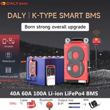 Daly Smart BMS 3S-16S 40A 60A 100A LiFePo4 Li-ion BMS w/Balance Bluetooth Module