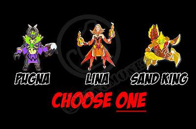 DOTA 2 DOTA2 TI4 PUGNA / LINA / SAND KING COLLECTIBLE PIN - ***INCLUDES CODE***