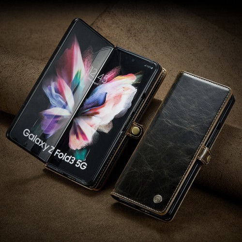 CaseMe Leather Wallet Case Card Flip Phone Cover for Samsung Galaxy Z Fold 3/4 - Zdjęcie 6 z 37