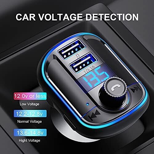 Nulaxy Trasmettitore FM Bluetooth con ON/off, Kit Auto Adattatore Radio Nulaxy Trasmettitore FM Bluetooth con ON/off, Kit Auto Adattatore Radio