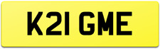 K21 GME CLASSIC STYLE RARE 2 DIGIT OLD PERSONALISED CAR REG NUMBER PLATE / GM GE