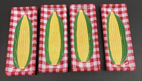 Kunststoff Rechteck Maiskolben Halter Karo Sommer Menge 4 Zucker Mais