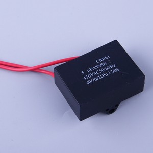 Cbb61 Appliance Motor Capacitor 5uf 2 Wire 450vac 50 60hz For