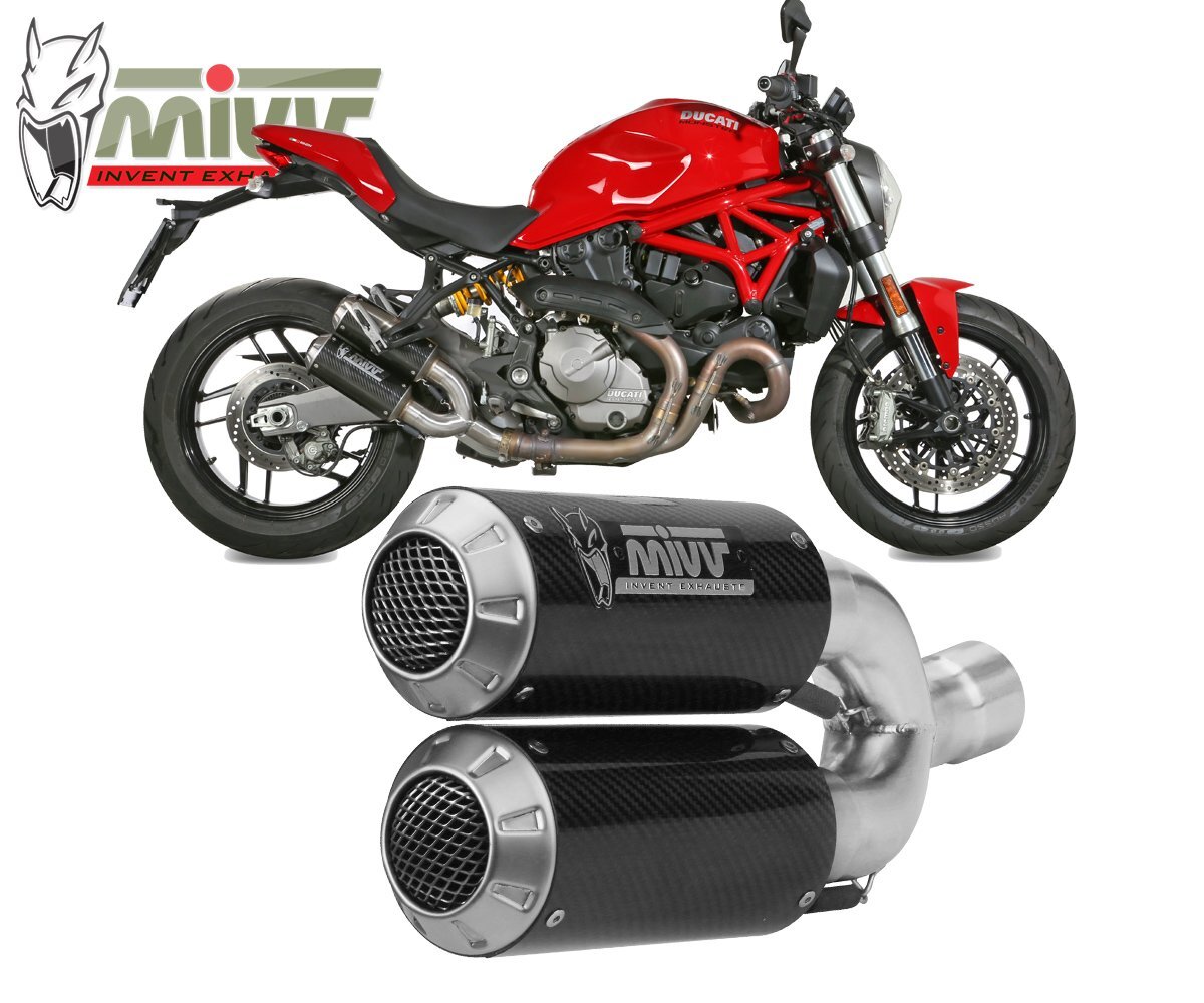 Mivv Exhaust Mufflers MK3 Carbon for DUCATI MONSTER 1200 2017 > 2021