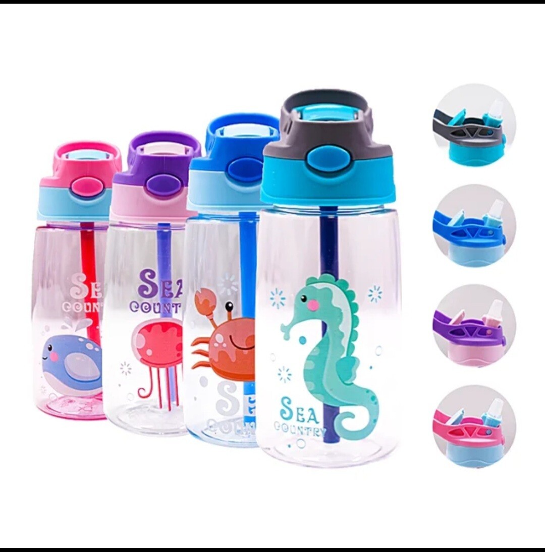 2 BUNDLES Whale Sippy Cup  Leakproof Water Bottles Outdoor Portable 16oz. NEW!