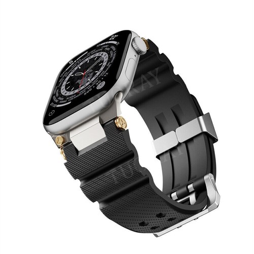 Cinturino Silicone per Apple Watch Ultra 2 49mm Serie 10 9 8 7 6 5 4 3 42mm 46mm - Foto 28 di 94