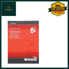 Image of A1 Flipchart Pad Bleed-Resistant Paper 40 Sheets 813x584mm 5 Pack