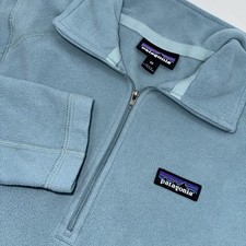 Patagonia Micro D Fleece 1/4 Zip Pullover Sweater Light Blue Women  s XS