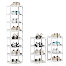 SZSHYNJ 8 Tier Tall Narrow Shoe rack Vertical Single Shoerack for Slim Spaces