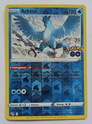 Pokemon Arktos Reverse holo rare Near Mint Pokémon Go 024/078